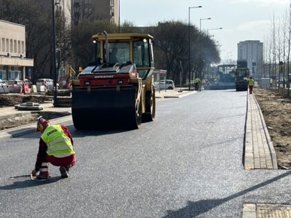 Prace na ul. Kondratowicza  Fot. ZDM Warszawa