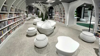 Metroteka - biblioteka na stacji Metro Kondratowicza. Fot. Metroteka